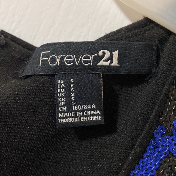 Forever 21 sparkly blue and black dress - Picture 5 of 6